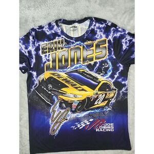 Erik Jones Shirt #20 Mens 3XL Joe Gibbs DeWalt NASCAR AOP Graphic Monster Energy